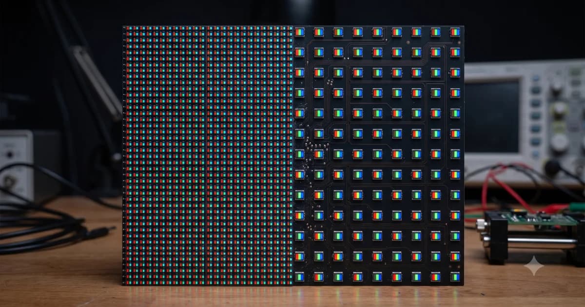 LED ekran elektrik tüketimi hesaplayıcı için teknik LED modül görünümü