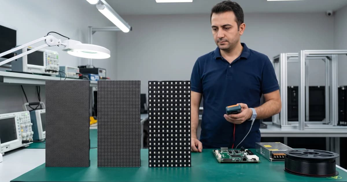 Indoor LED piksel yoğunluğu karşılaştırması
