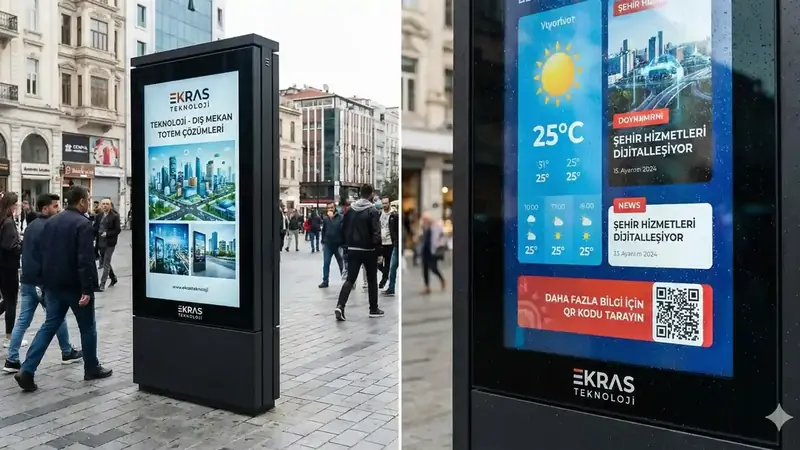 Etkileyici Bir İlk İzlenim: Dış Mekan (Outdoor) Dijital Totem Seçimi