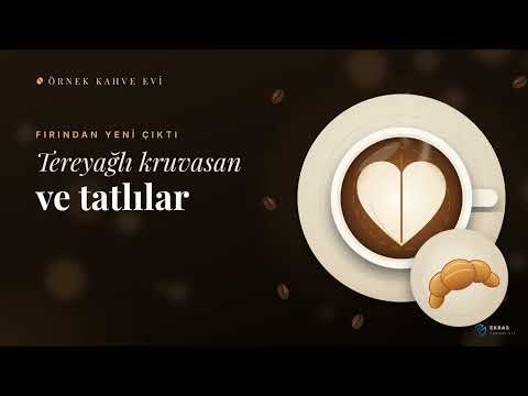 Kafe tanıtımı — animasyonlu içerik, Yatay · 16:9 video kapağı