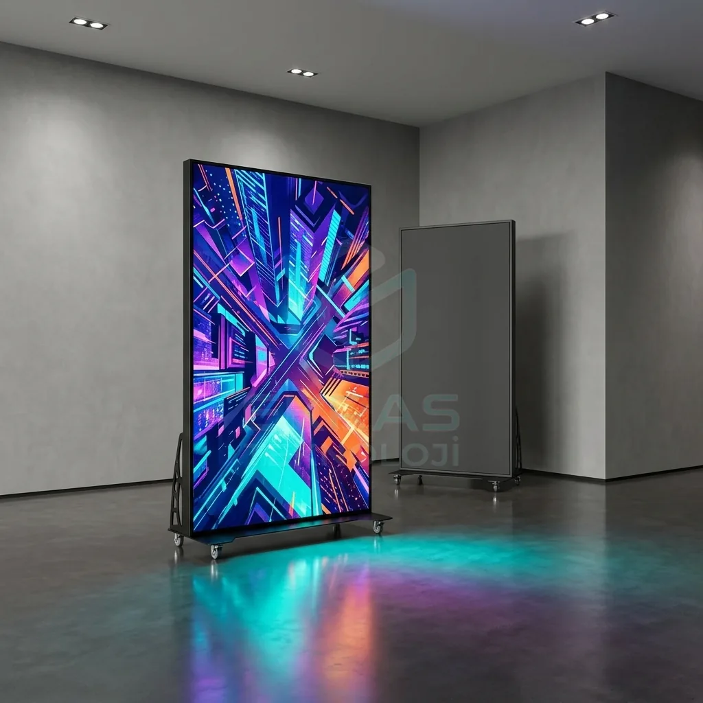 192x64 cm P1.86 İç Mekan poster LED ekran