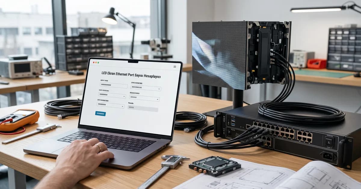LED ekran Ethernet port sayısı hesaplayıcı ve data dağıtım sistemi