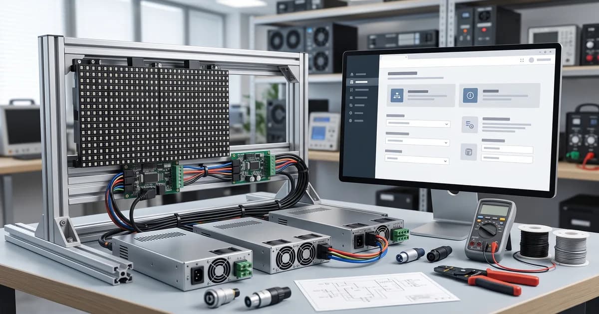 LED ekran power supply sayısı hesaplayıcı ve güç kaynağı bağlantı sistemi