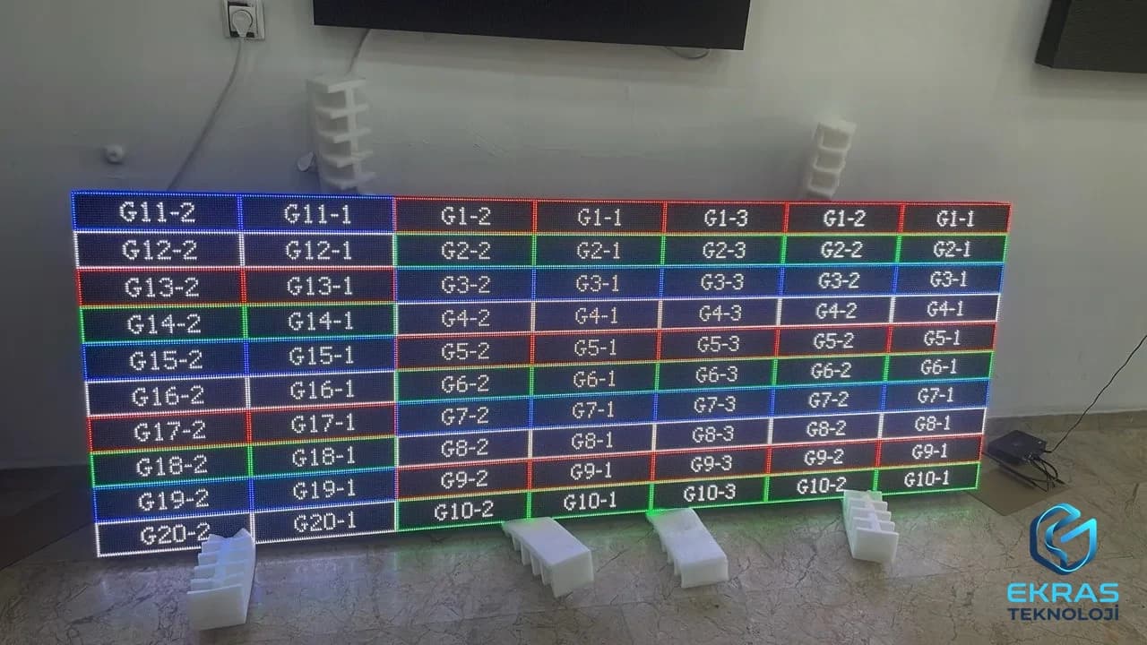 Dış mekan LED ekran modül test süreci