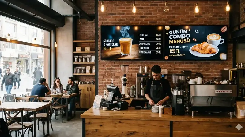 Bahçelievler ve Emek'in Yeni Nesil Kafelerinde Menü Board Devrimi: İştah Kabartan Dijital Dönüşüm