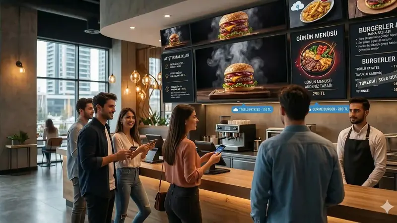 Çayyolu ve Ümitköy'ün Yeni Nesil Restoranlarında Dijital Menü Board Devrimi: Görsel Şölenle Satışlarınızı Artırın