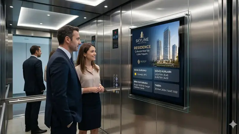 Çukurambar ve İncek Plazalarında Hedef Kitleyi Yakalayın: Asansör İçi Dijital Ekranların Reklam Gücü