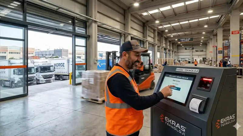 Gimat ve Macunköy Lojistik Merkezlerinde Hız Devrimi: Sürücü Kabul ve Evrak Kayıt Kioskları