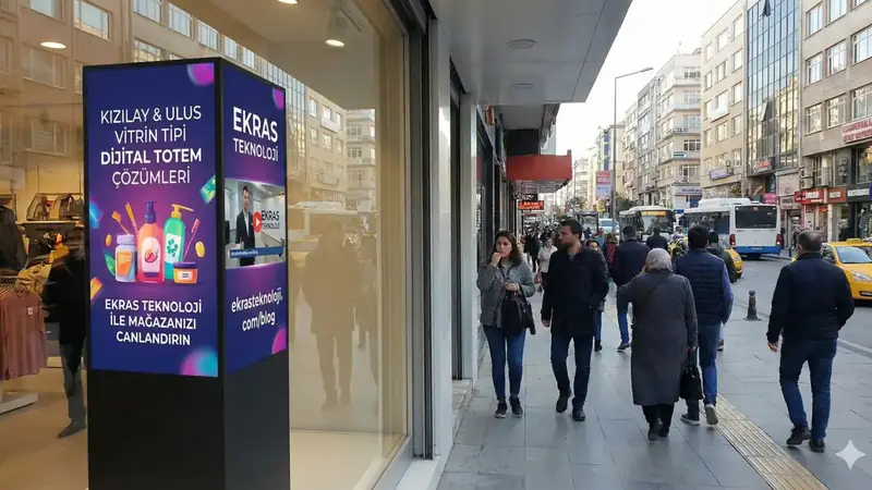Kızılay ve Ulus Mağazaları İçin Vitrin Tipi Dijital Totem Çözümleri