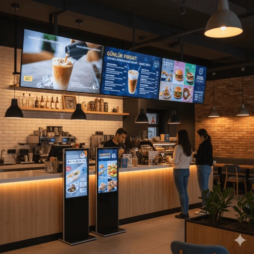 Restoran için dijital menü board
