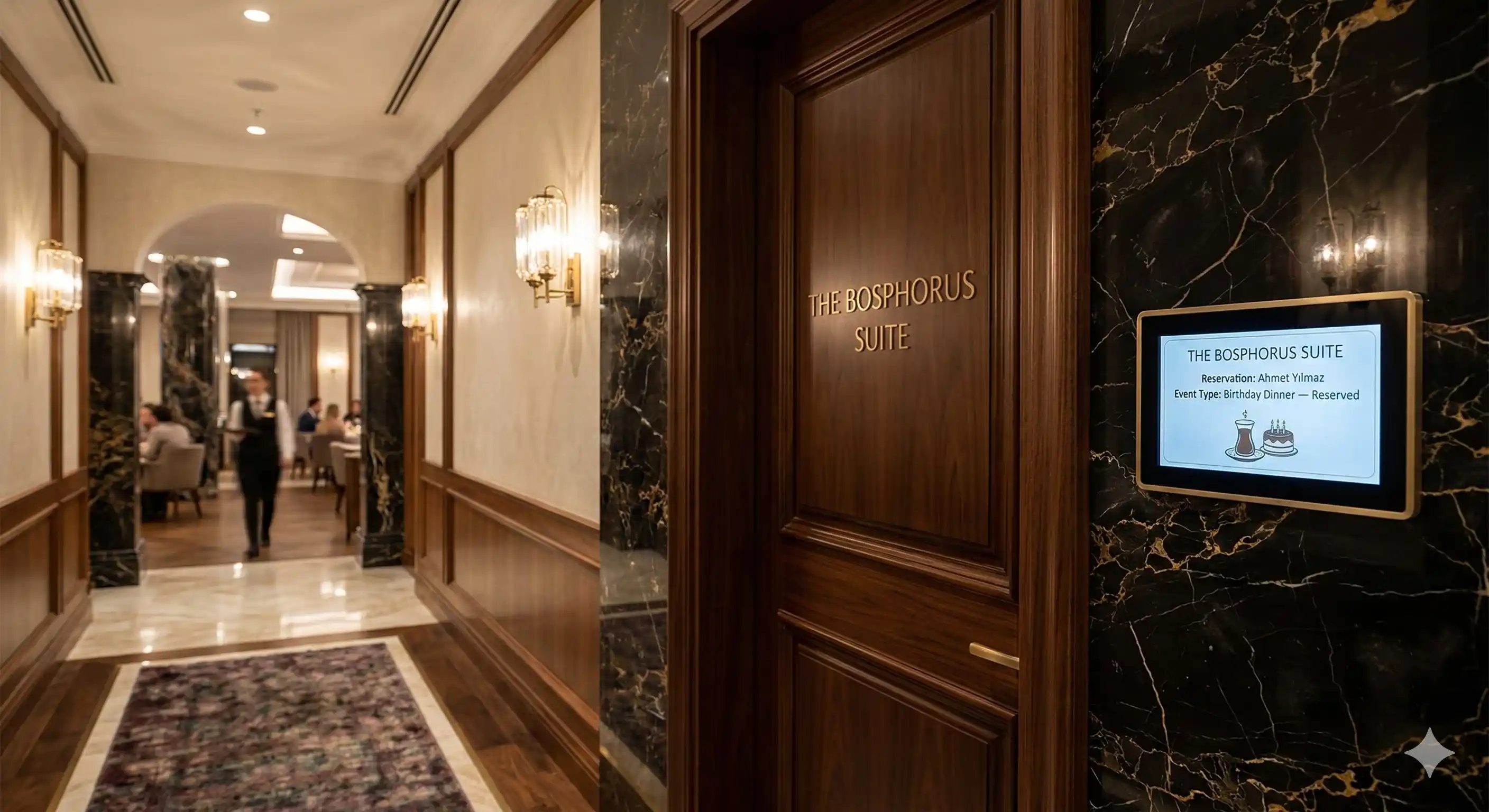 Kapı Önü Bilgi Ekranları - Restoran için dijital ekran çözümü