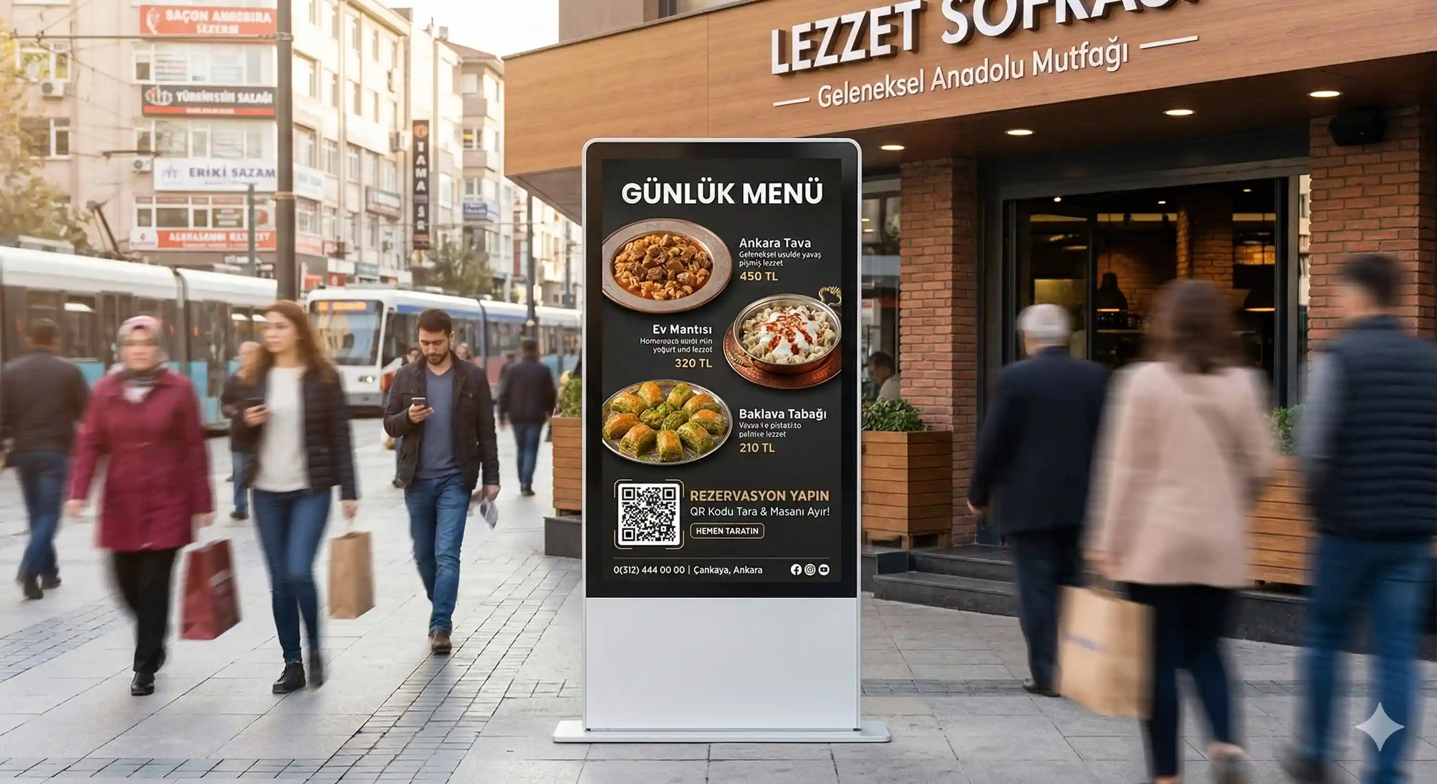 Totem Ekranlar - Restoran için dijital ekran çözümü