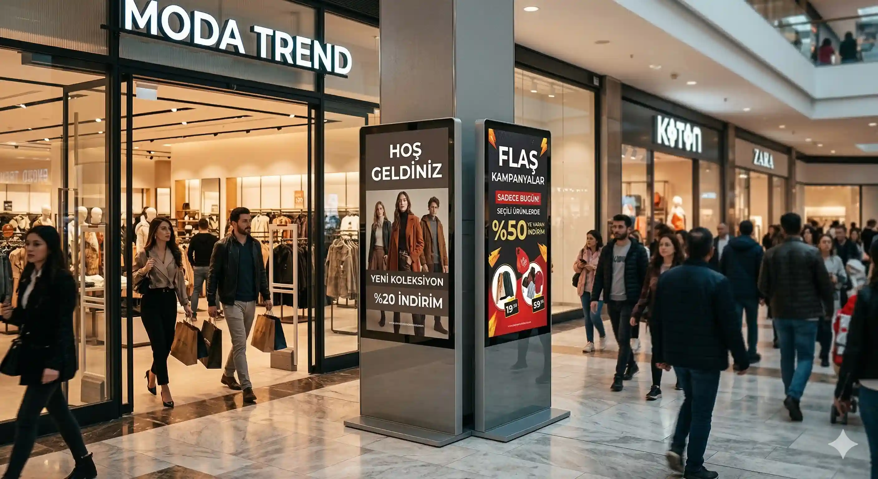 Totem Ekranlar - Mağaza ve AVM için dijital ekran çözümü