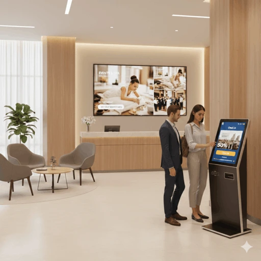 Otel ve konaklama için dijital ekran çözümleri