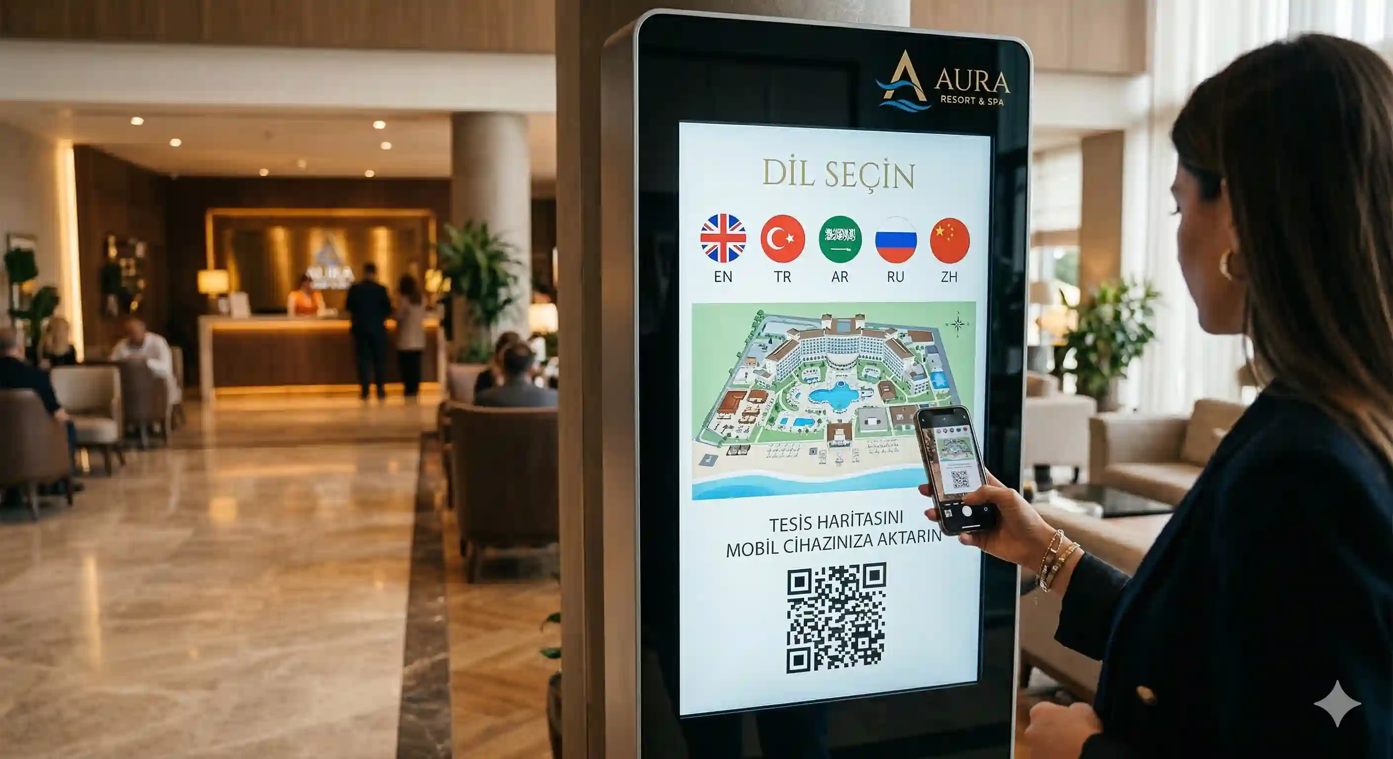 Totem Ekranlar - Otel ve konaklama için dijital ekran çözümü