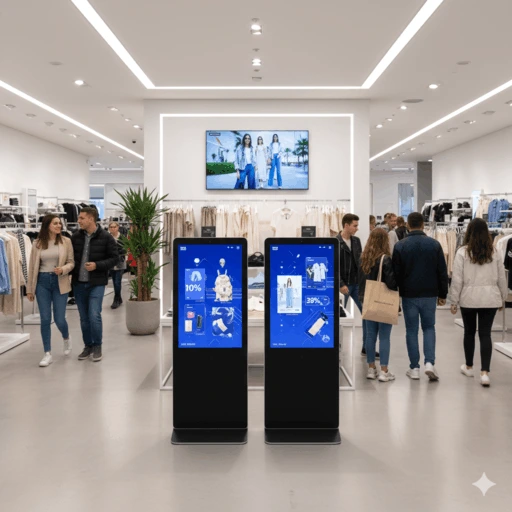 Perakende mağazalar için dijital ekran çözümleri