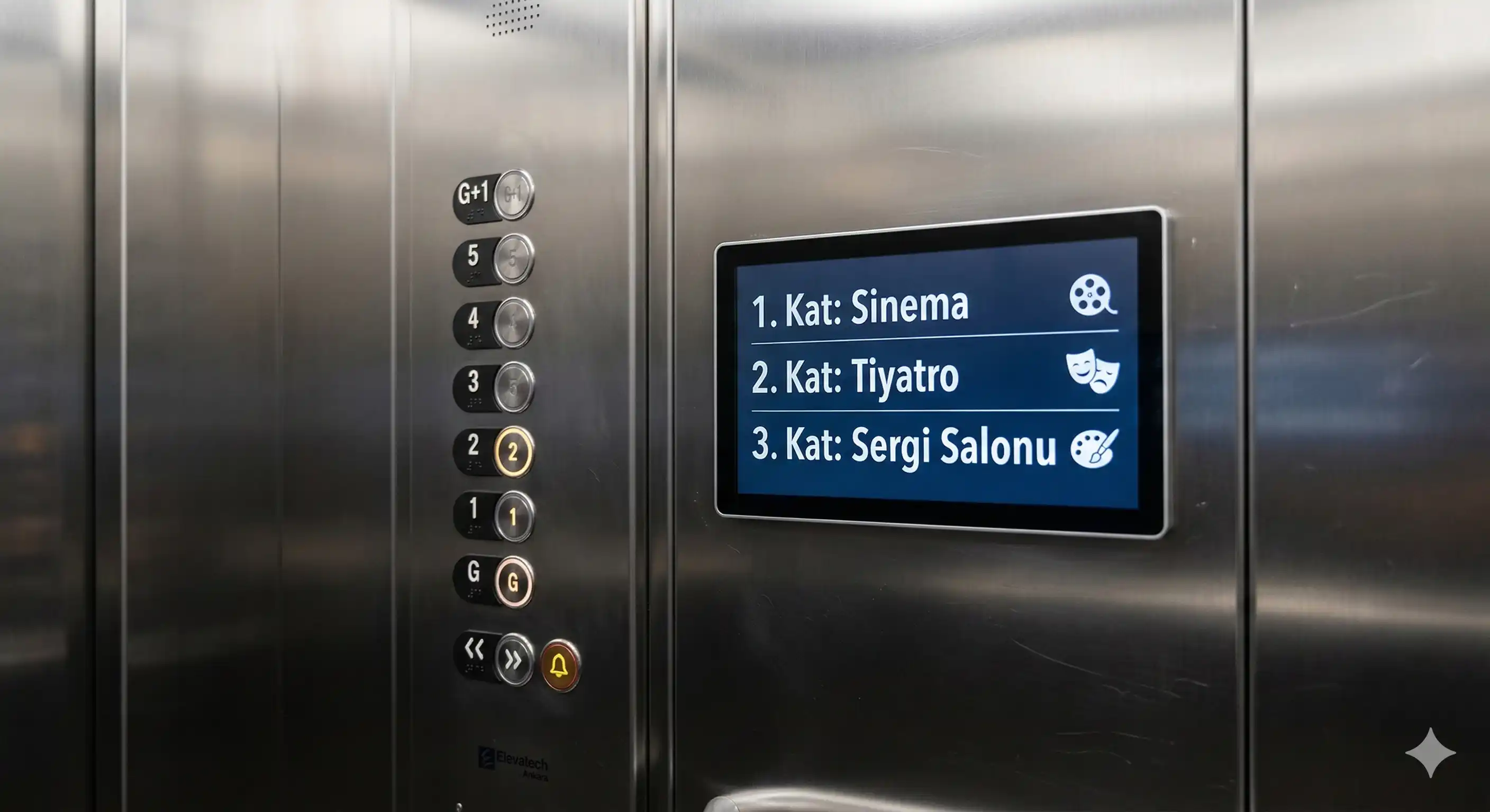 Asansör Ekranı - Sinema ve kültür mekanları için dijital ekran çözümü