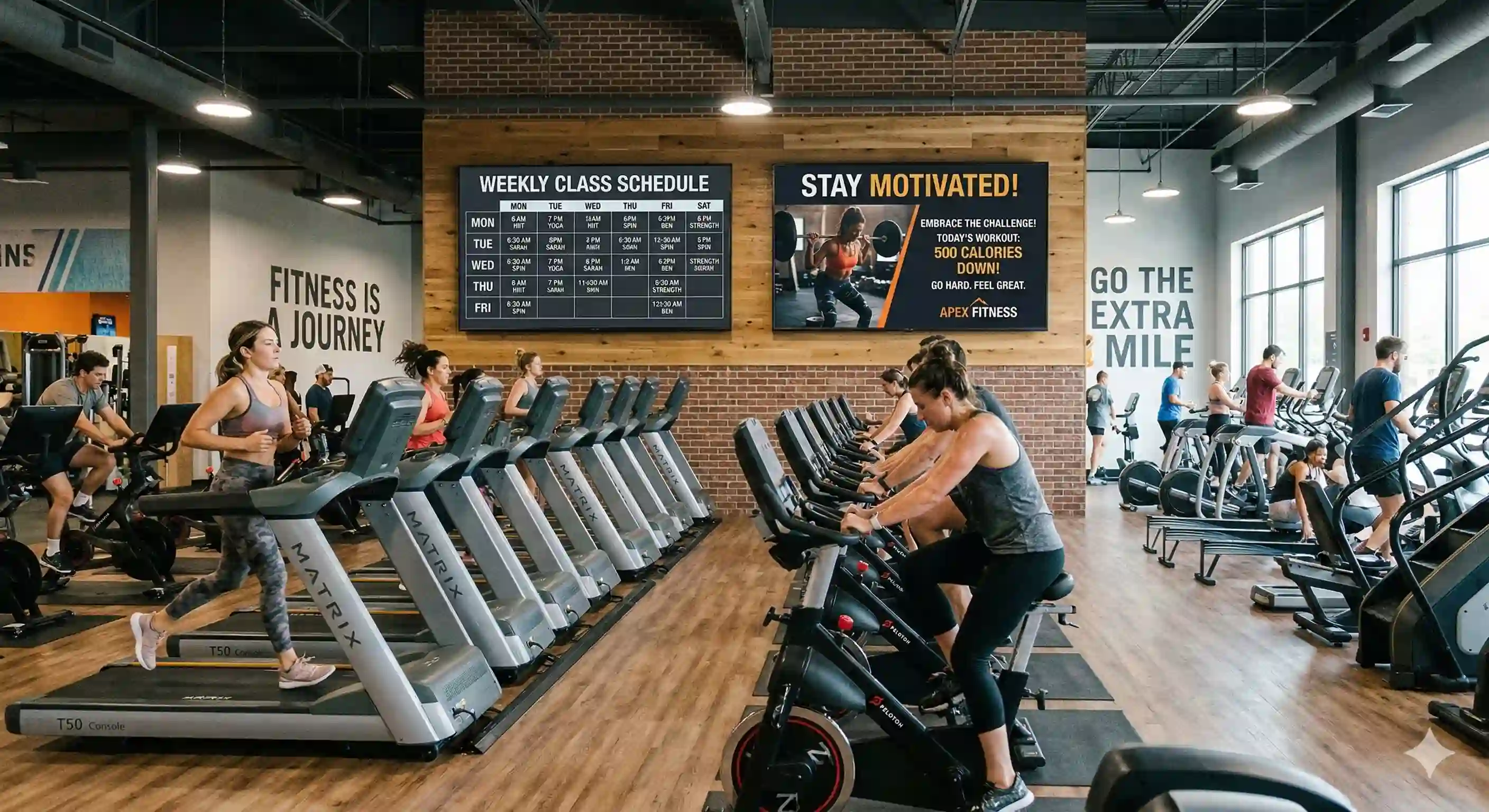 Digital Signage - Spor salonu için dijital ekran çözümü