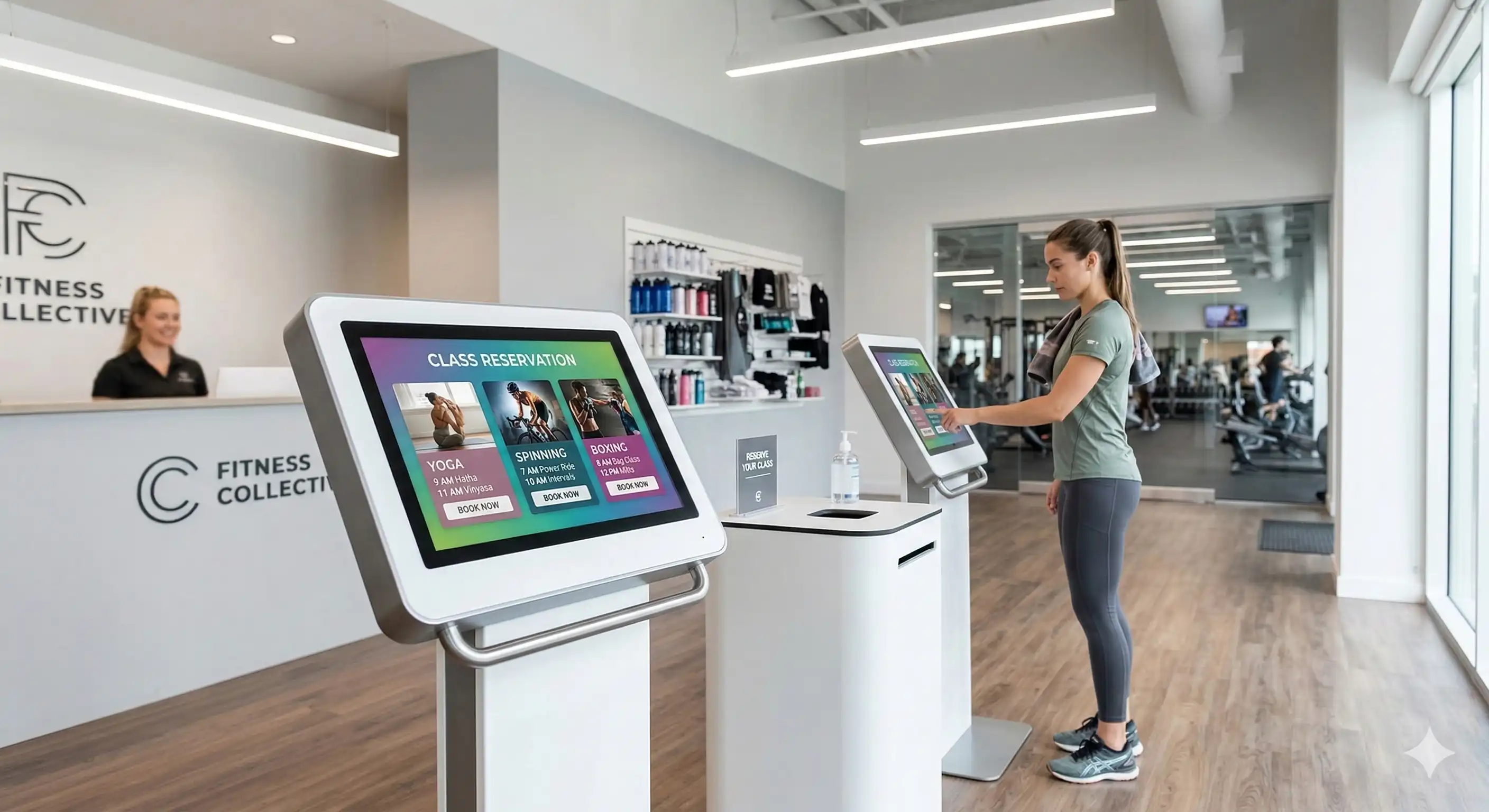 Kiosk Sistemleri - Spor salonu için dijital ekran çözümü