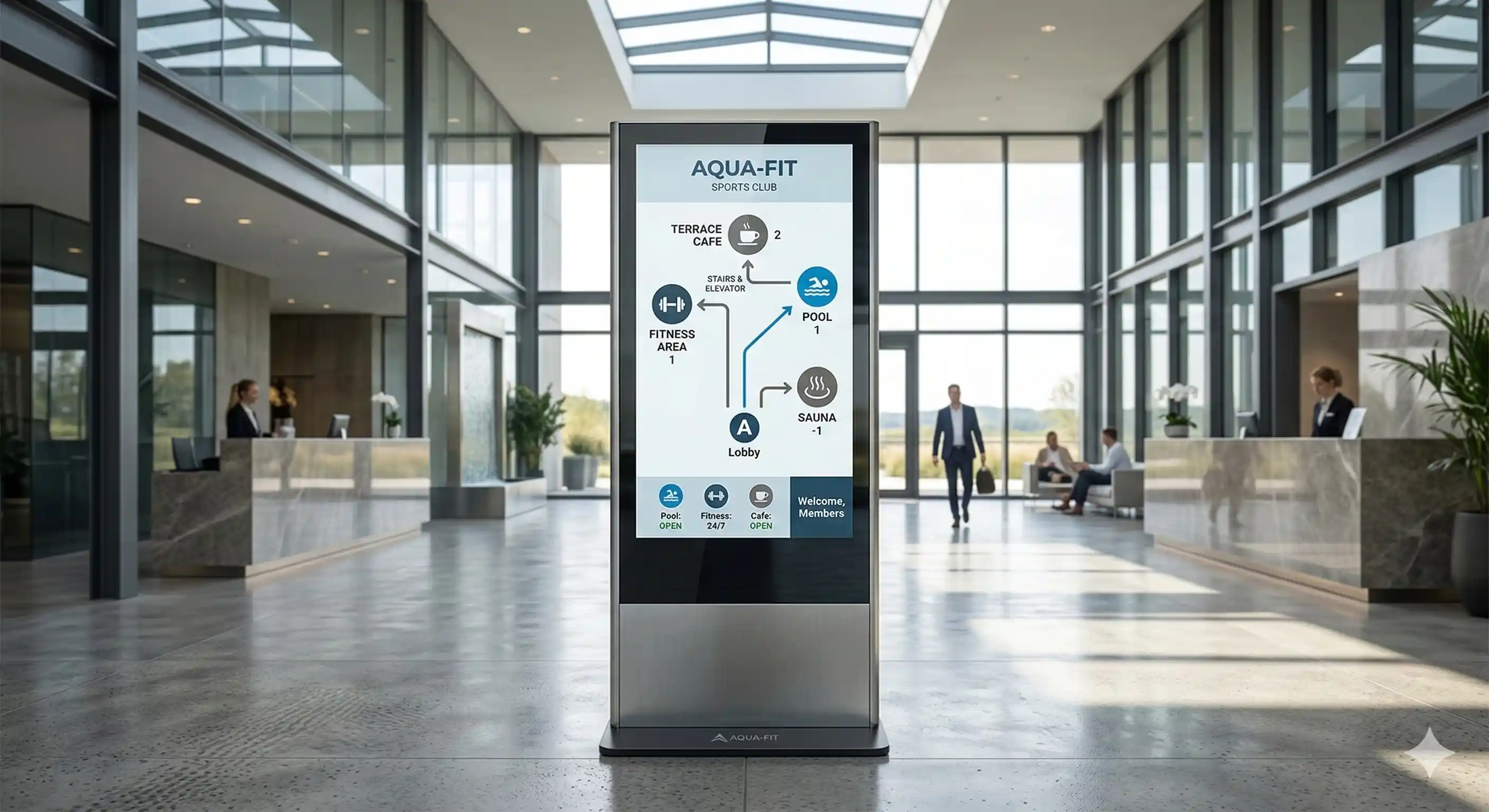 Totem Ekranlar - Spor salonu için dijital ekran çözümü